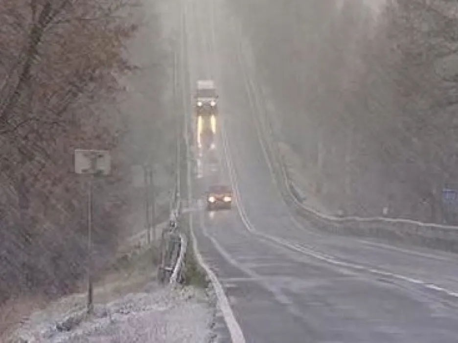 Sníh na českých silnicích