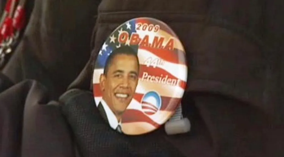 Odznak s Barackem Obamou