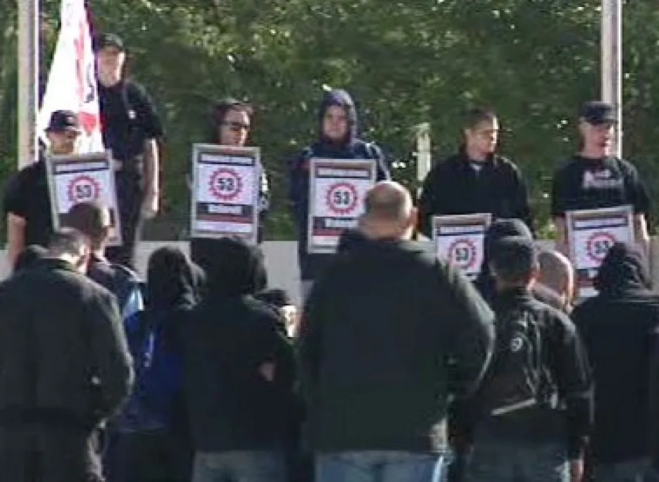Demonstrace nacionalistů v Kladně