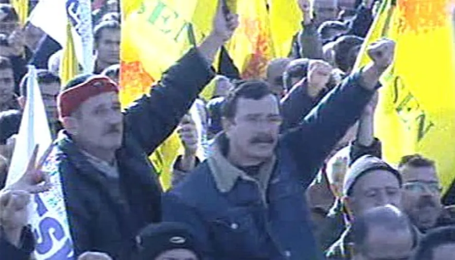 Demonstrace tureckých dělníků