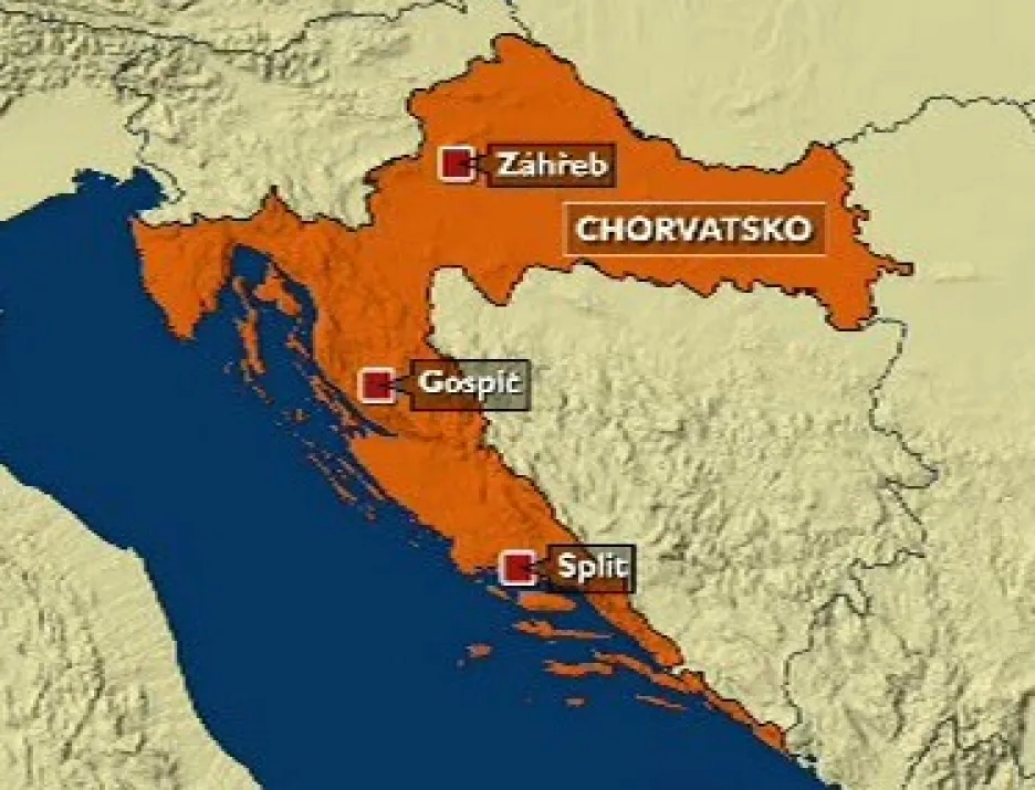 Mapa Chorvatska