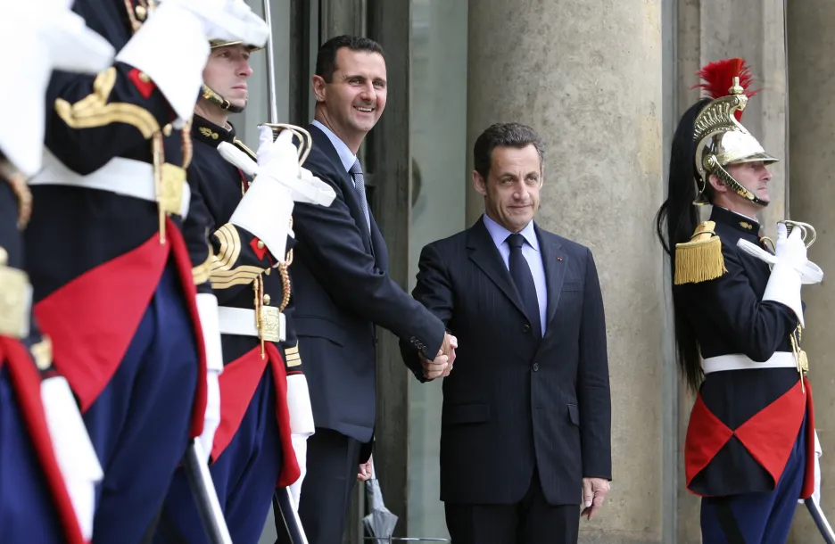 Bašár Asad a Nicolas Sarkozy