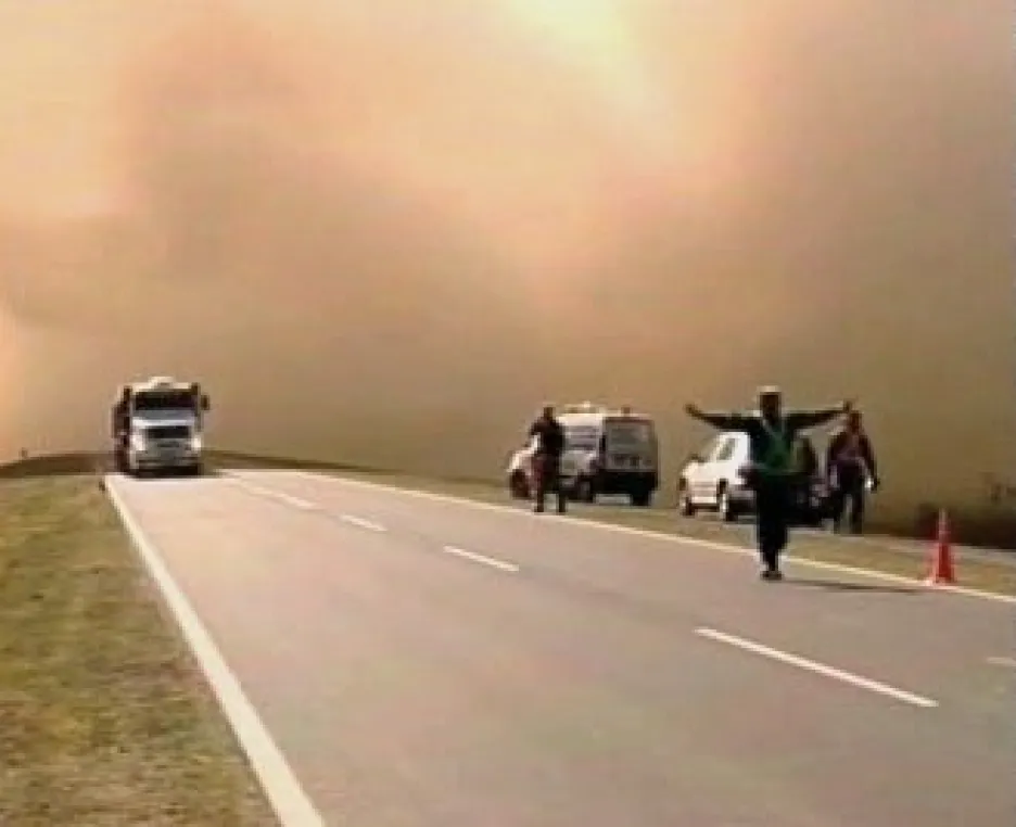 Požár v Argentině