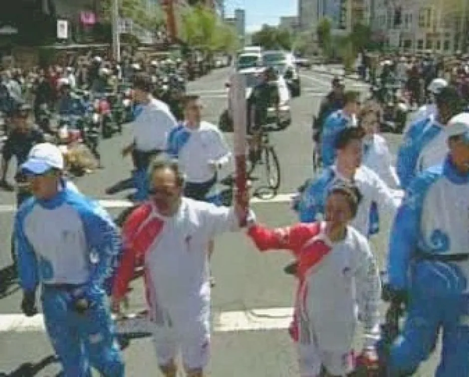 Olympijská pochodeň v San Francisku
