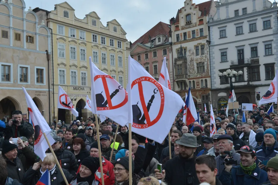 Protiislámská demonstrace v Praze