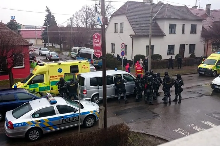 Policejní zásah v Uherském Brodě