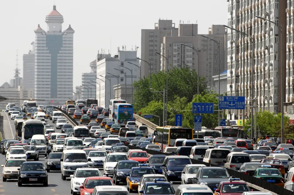 Dopravní zácpa v Číně