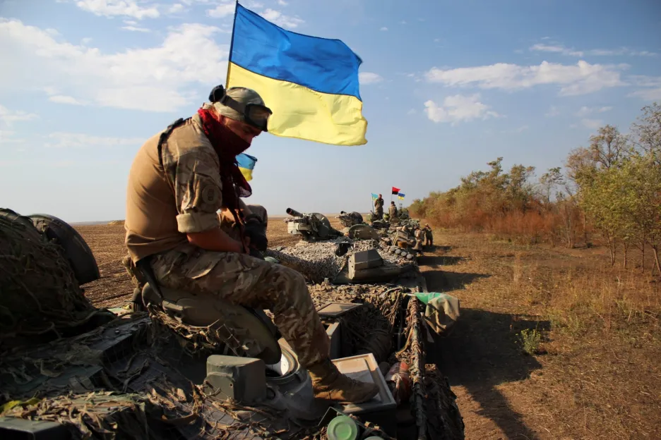 Vojáci ukrajinské armády v Doněcké oblasti
