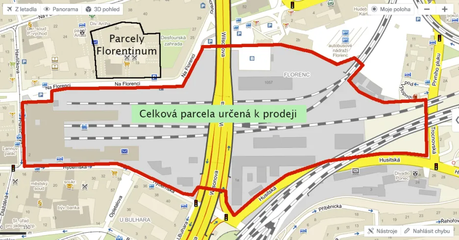 Ze zanedbaného prostoru mezi Masarykovým nádražím a autobusovým nádražím Florenc na Praze 1 by se měla do pěti let stát nejvýznamnější obchodní a dopravní křižovatka v hlavním městě.