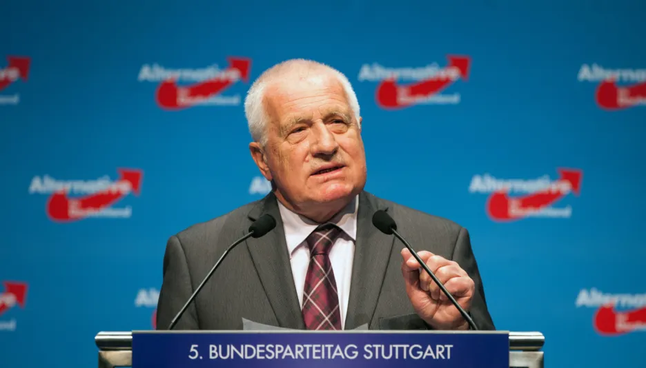 Václav Klaus na sjezdu AfD