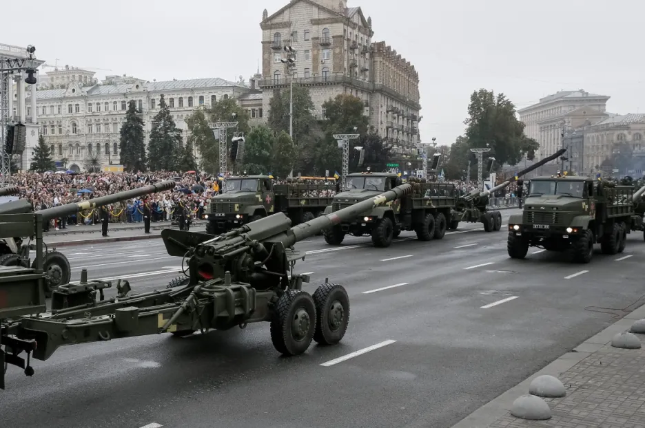 Vojenská přehlídka k 25. výročí nezávislosti Ukrajiny 