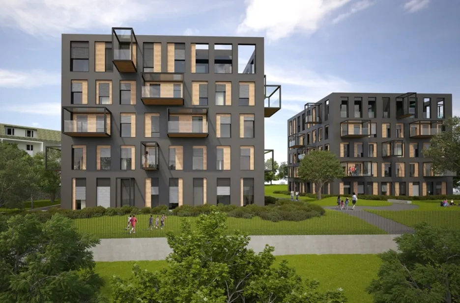 Plánovaný komplex bytových domů