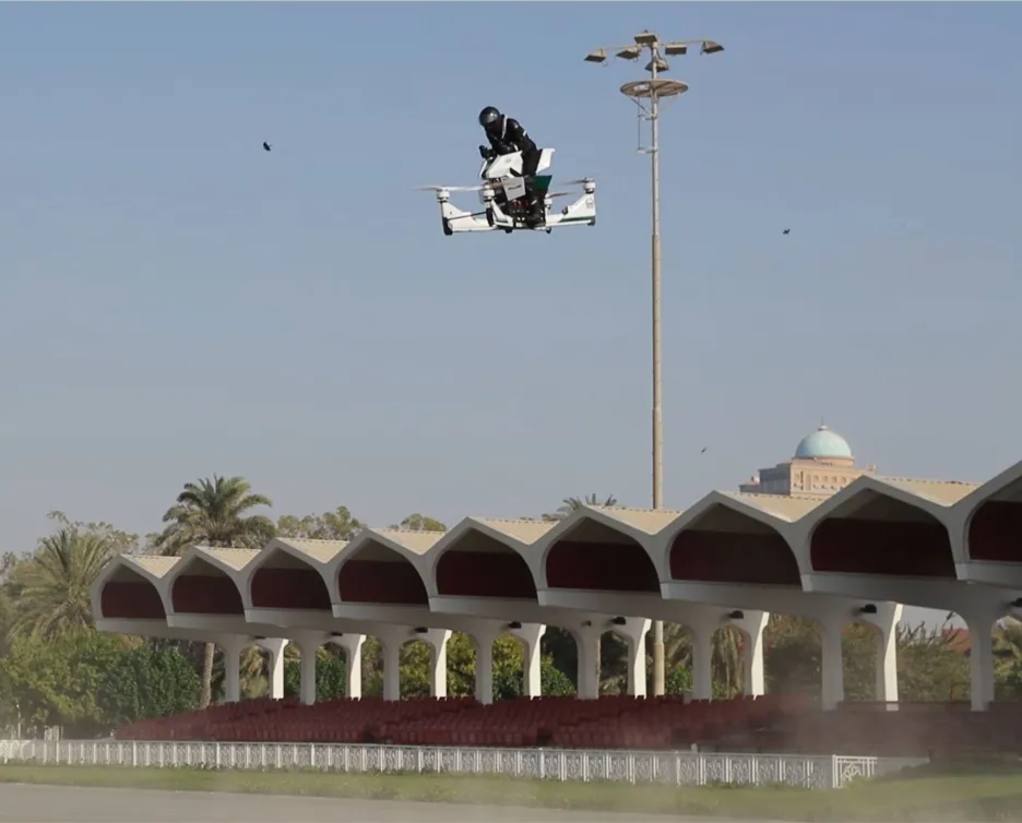 Létající motorky pro Dubaj