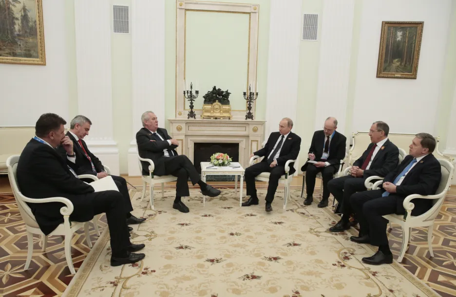 Zemanova setkání s Vladimírem Putinem a státní návštěvy v Rusku