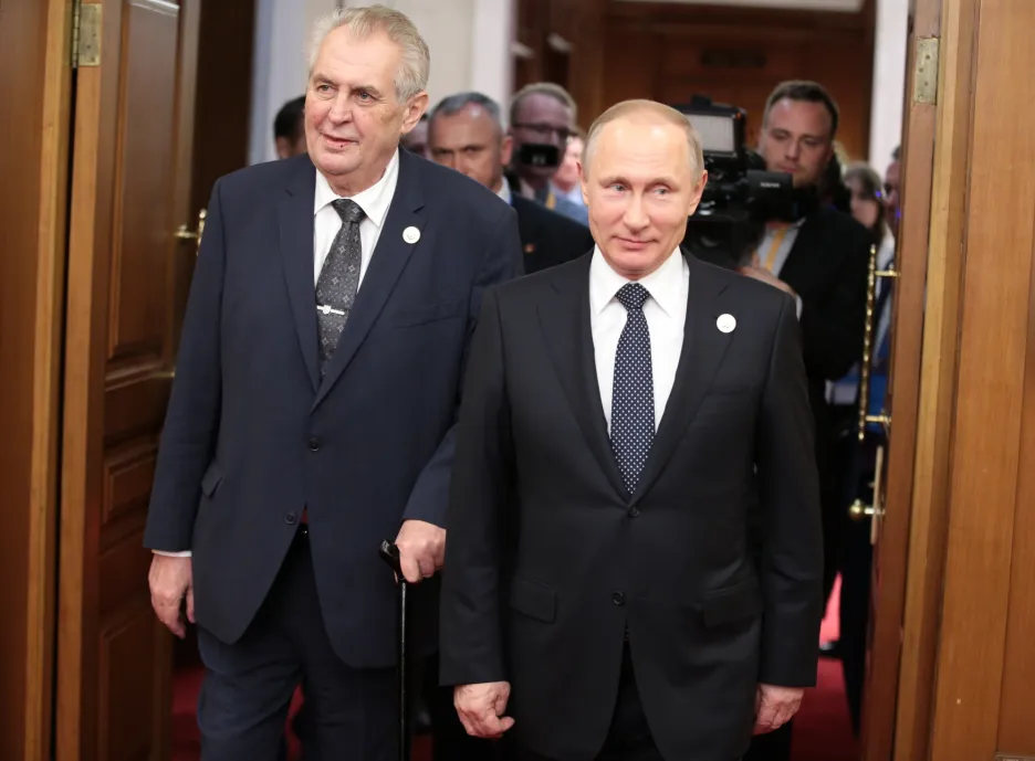 Zemanova setkání s Vladimírem Putinem a státní návštěvy v Rusku