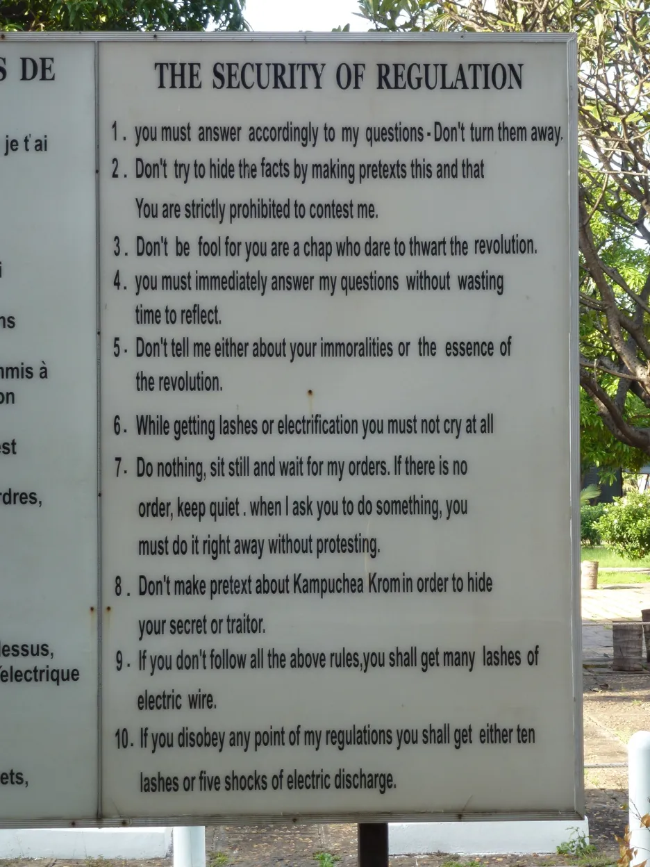 Detail pravidel, jež ve věznici platila