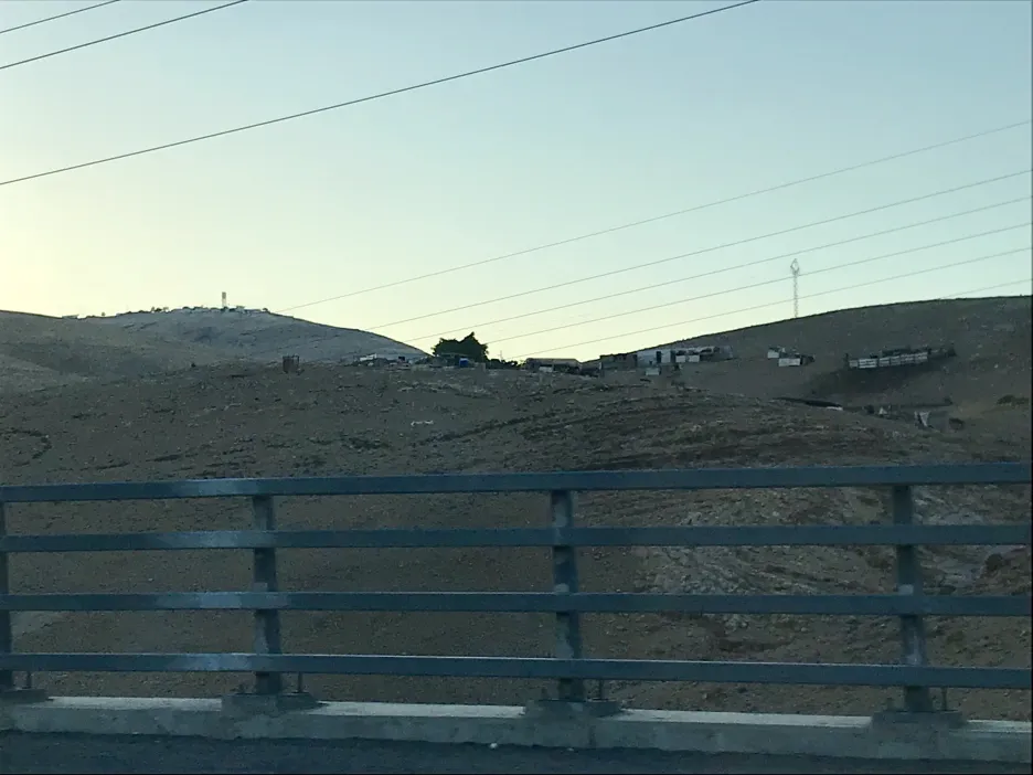 Beduínská obydlí za Jeruzalémem