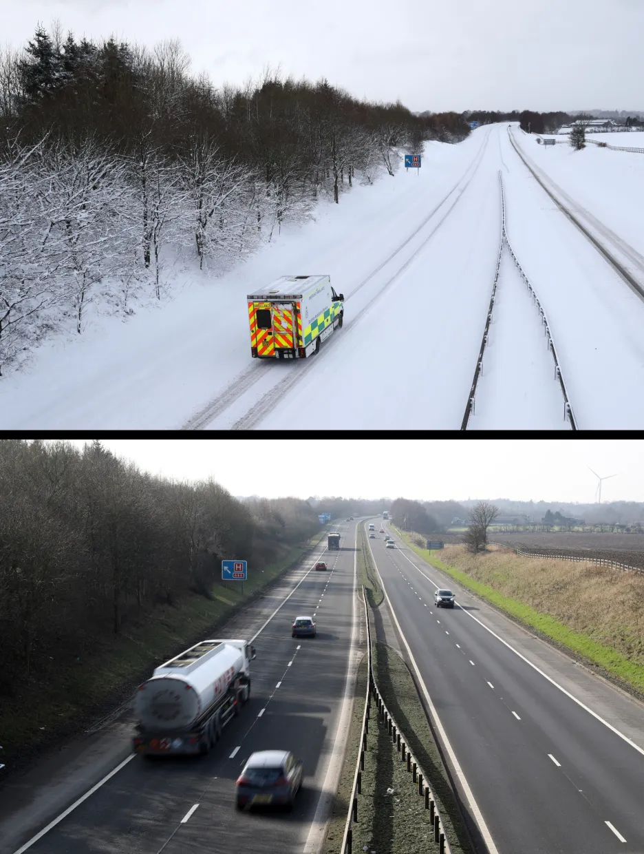 Počasí v Británii koncem února 2018 a koncem února 2019