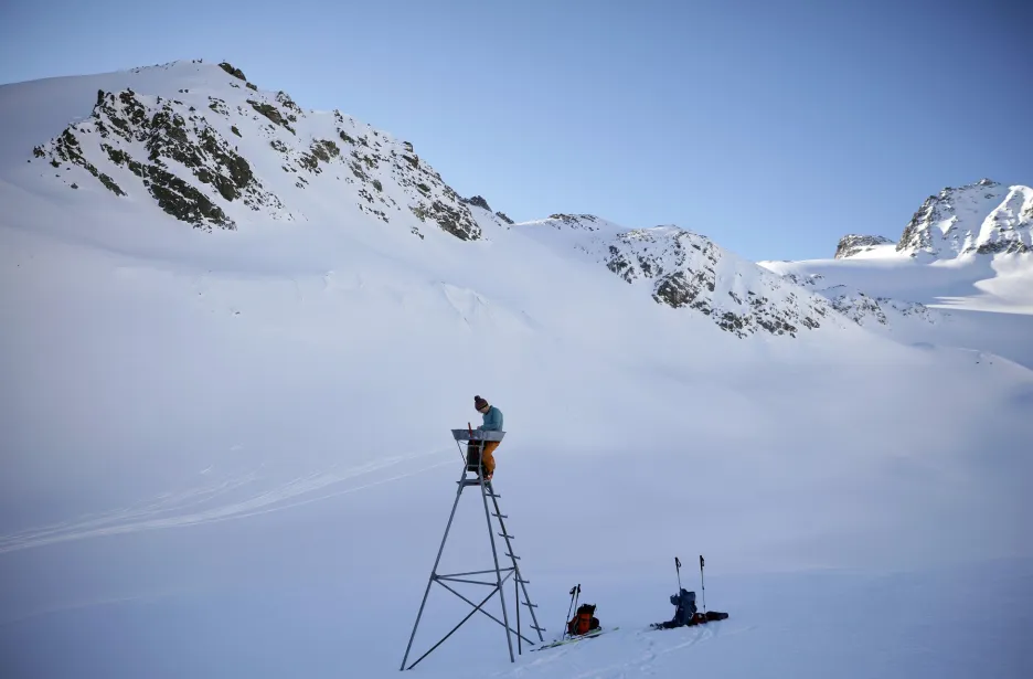 Výzkum ledovců v Alpách 