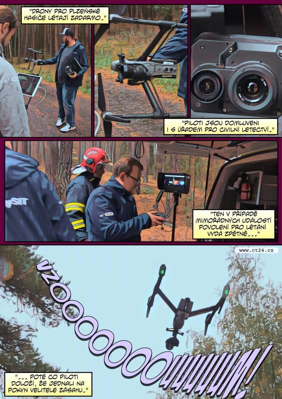 Hasiči v Plzni začali jako první používat při záchraně drony