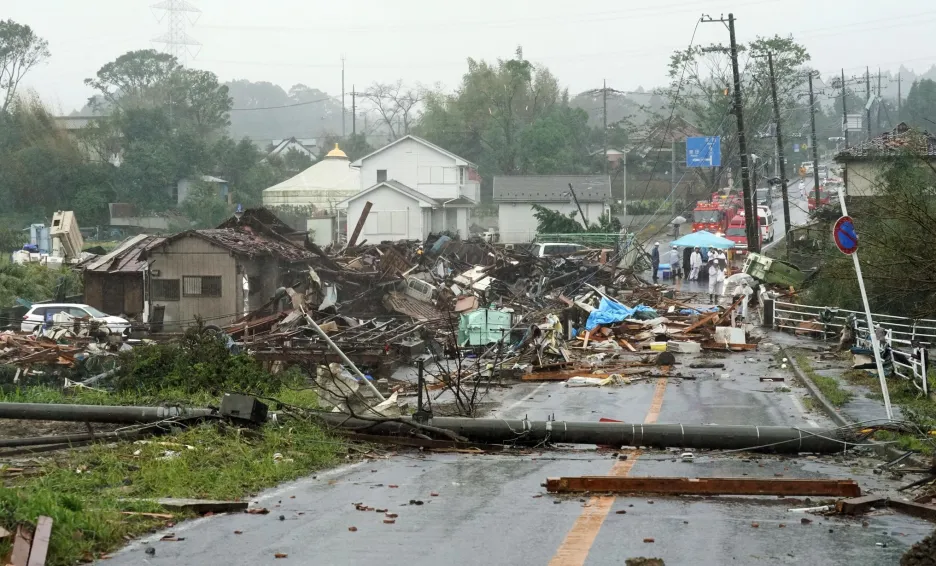 Škody napáchené tajfunem Hagibis v Japonsku 