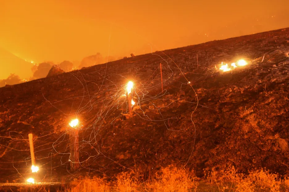 Plošné požáry v Kalifornii 