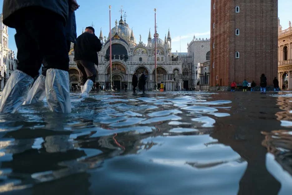 Benátky trápí vysoká voda