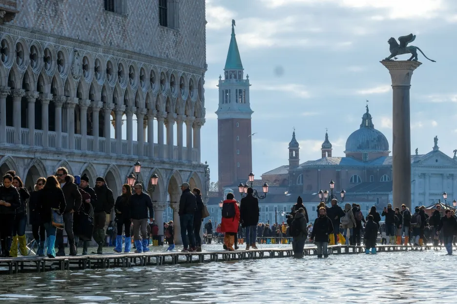 Benátky trápí vysoká voda