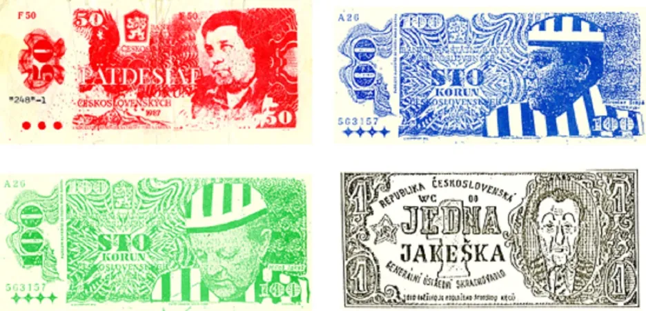 Bankovky a mince 1989