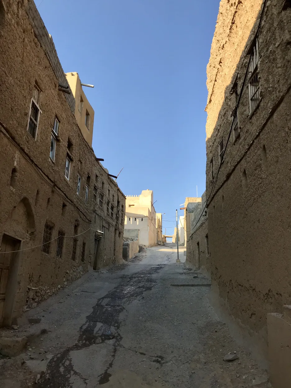 Hliněné centrum města Al-Hamra