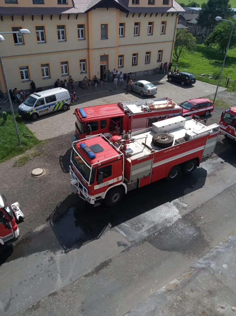 Požár bytu v Kadani na Chomutovsku