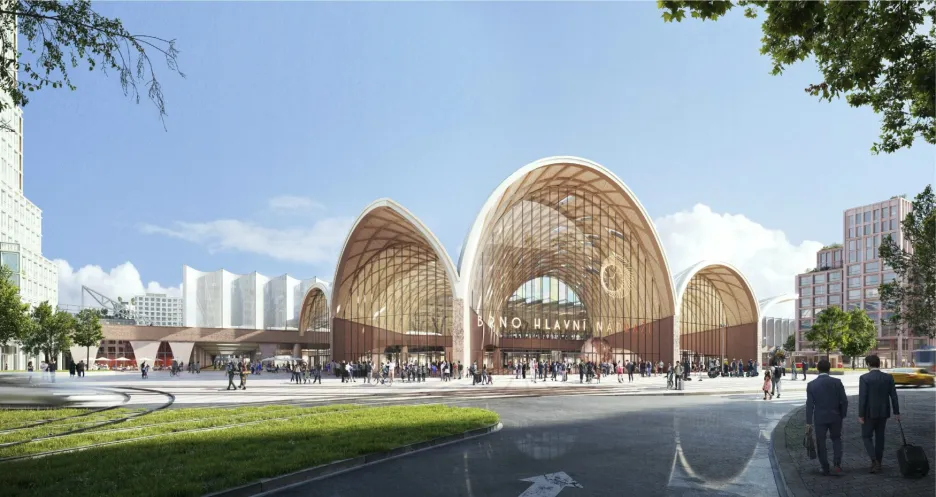 Návrh nového hlavního vlakového nádraží v Brně