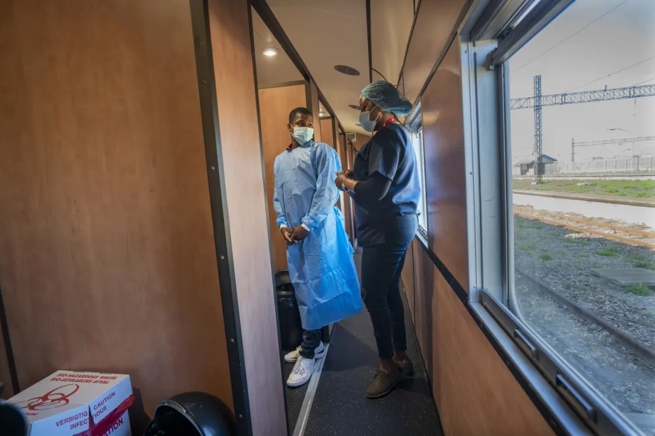 Jihoafrickou republikou projíždí očkovací vlak