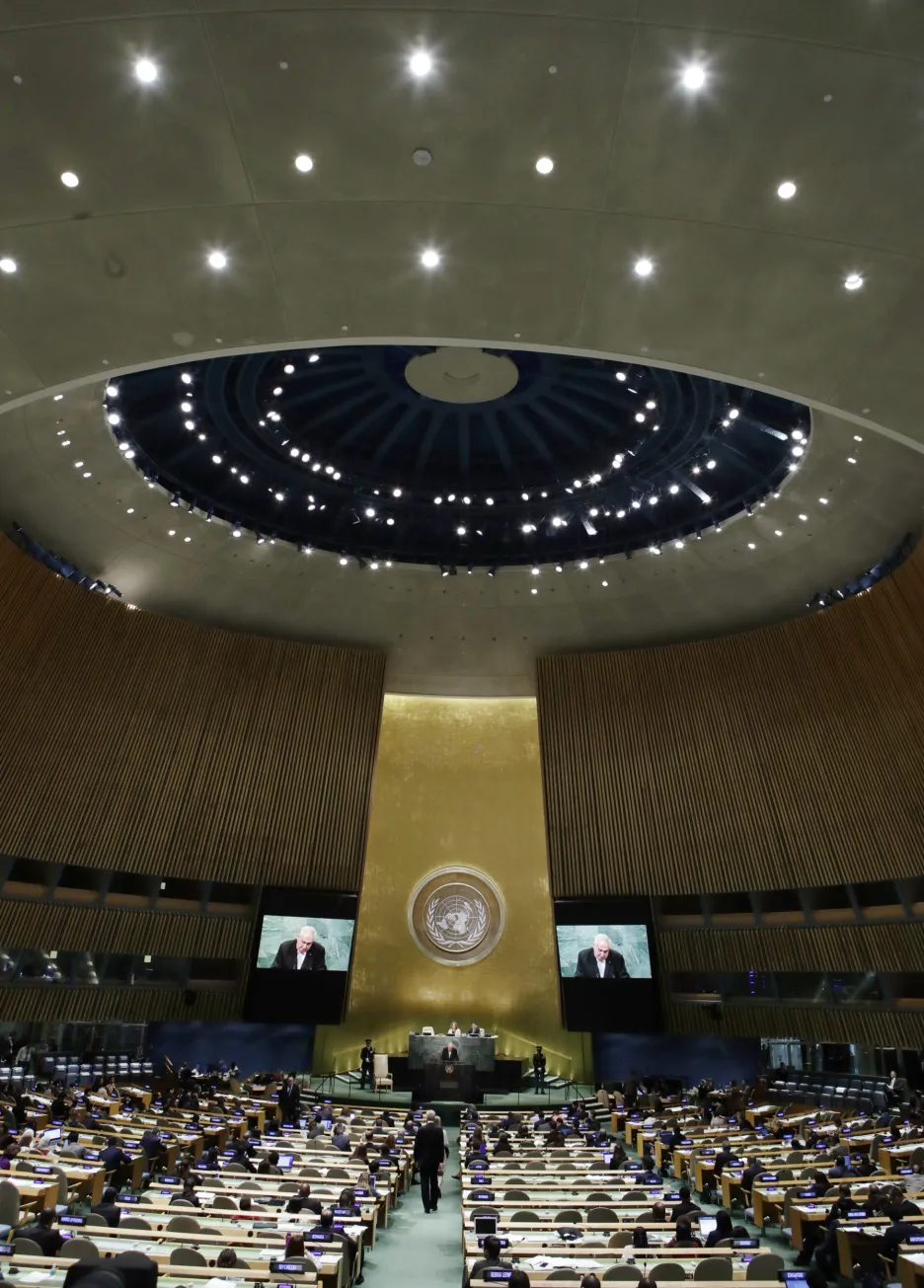 Miloš Zeman na Valném shromáždění OSN