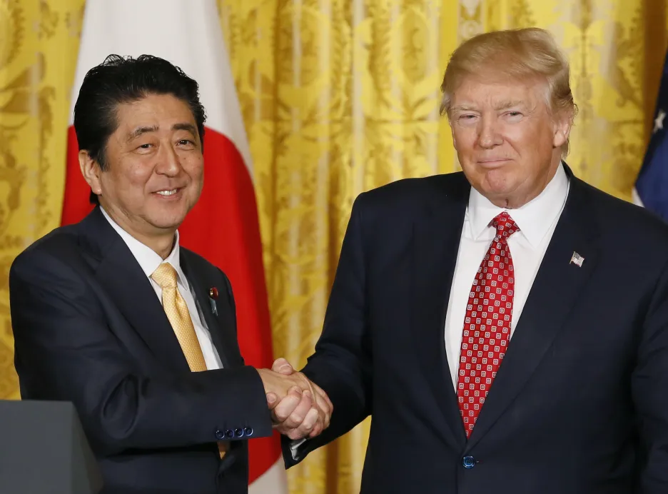 Šinzó Abe a Donald Trump