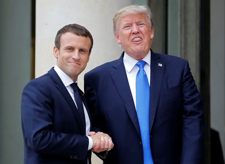Emmanuel Macron a Donald Trump 