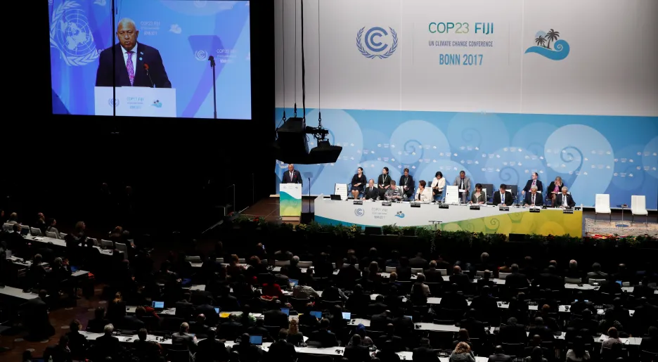 Hlavní jednací sál klimatického summitu OSN v Bonnu